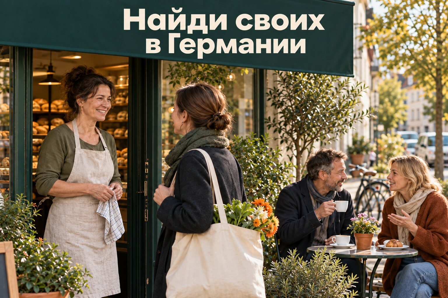 Встреча у кафе в Германии: найди своих